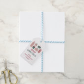 Étiquette de cadeau festive de Noël (Avec de laficelle)