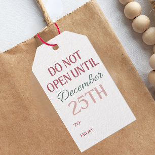 Étiquette de cadeau festive de Noël