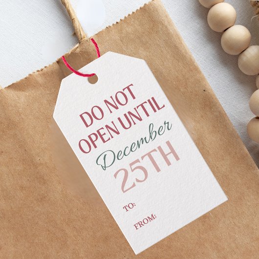 Étiquette de cadeau festive de Noël