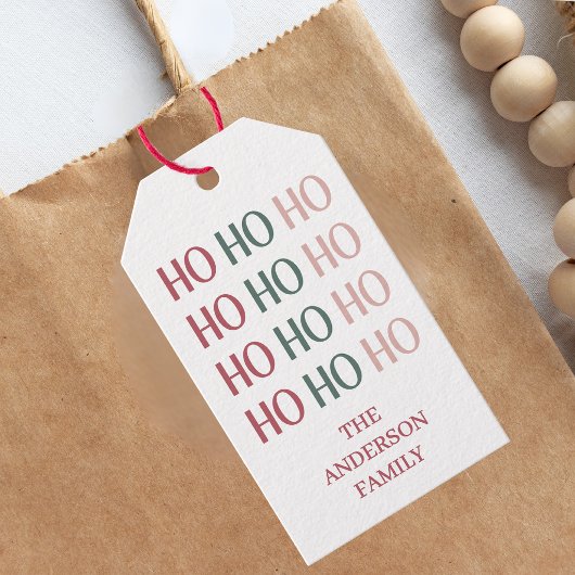 Étiquette de cadeau festive de Noël