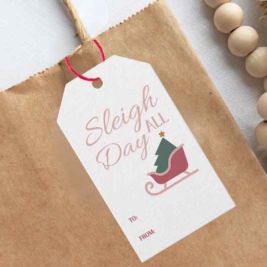 Étiquette de cadeau festive de Noël