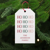 Étiquette de cadeau festive de Noël