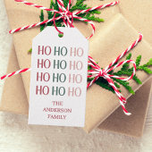 Étiquette de cadeau festive de Noël