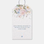 Étiquette de cadeau Fleur bleue de Hargrove Faites (Dos)