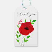 Étiquette de cadeau floral de gratitude (Dos)