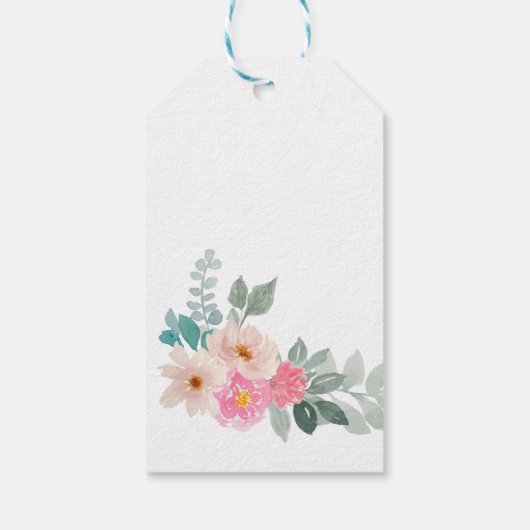 Étiquette de cadeau floral rustique (Dos)