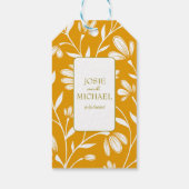 Étiquette de cadeau florale bohème (Dos)