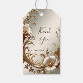 Étiquette de cadeau florale dorée (Dos)