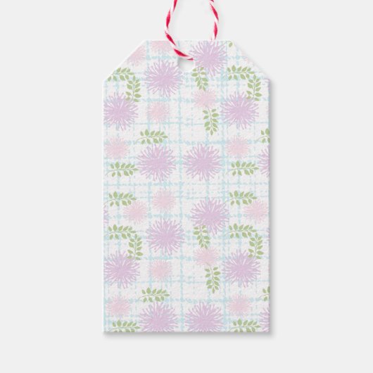 Étiquette de cadeau florale pastel (Devant)