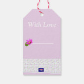 Étiquette de cadeau florale pastel (Dos)