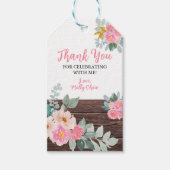 Étiquette de cadeau florale rustique (Devant)
