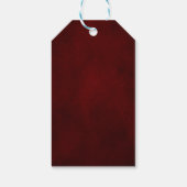 Étiquette de cadeau florale rustique boho rouge Bo (Dos)