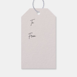 Étiquette de cadeau florale verte et blanche