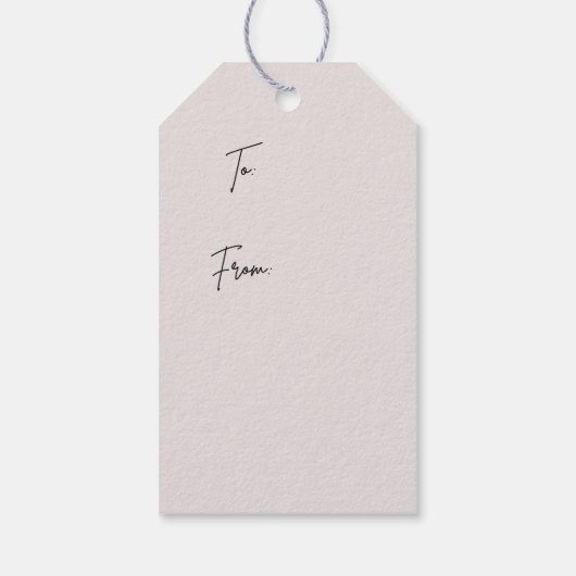 Étiquette de cadeau florale verte et blanche (Dos)