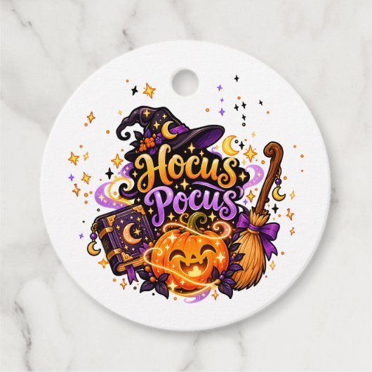 Étiquette de cadeau Halloween Hocus Pocus (Devant)