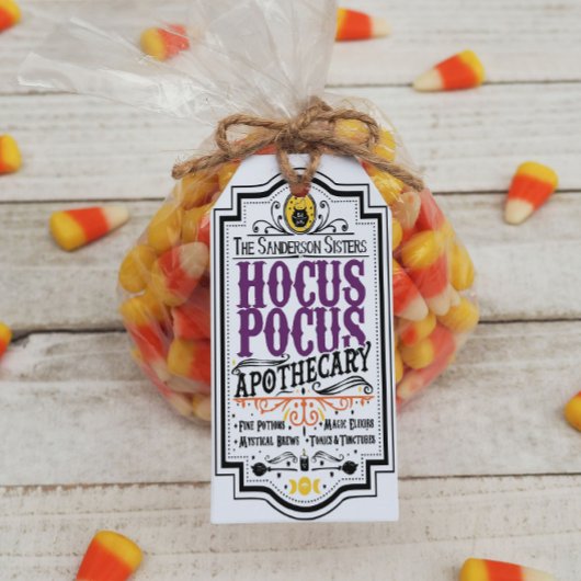 Étiquette de cadeau Halloween Hocus Pocus