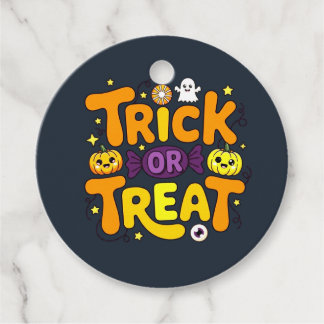 Étiquette de cadeau Halloween « Trick or Treat »