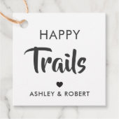 Étiquette de cadeau Happy Trails, étiquette de noi (Devant)