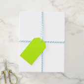 Étiquette de cadeau jaune vert vif ou néon (With Twine)