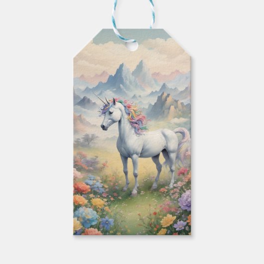 Étiquette de Cadeau Licorne (Devant)