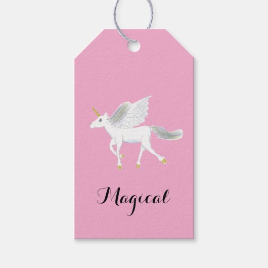 Étiquette de cadeau Licorne Magique (Devant)