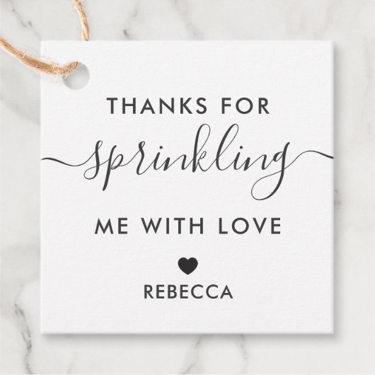 Étiquette de Cadeau Merci de M'avoir Couvé d'Amour (Devant)