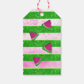 Étiquette de cadeau Merci pastèque pailletée (Dos)