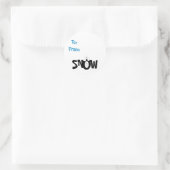 Étiquette de cadeau neige (Sac)