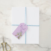 Étiquette de cadeau orchidée pastel (Avec de laficelle)