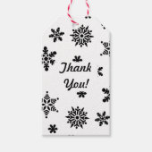 Étiquette de cadeau ou de faveur Flocons de neige (Devant)