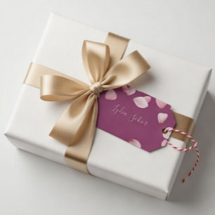 Étiquette de Cadeau Personnalisable Élégante à Ros