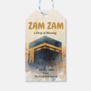Étiquette de cadeau personnalisée Hajj Mubarak pou