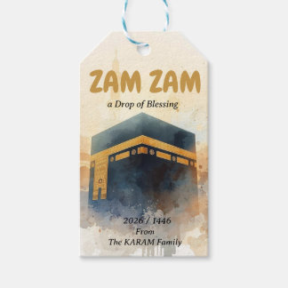 Étiquette de cadeau personnalisée Hajj Mubarak pou