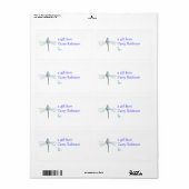 Étiquette de cadeau personnalisée -- libellule (Feuille entière)