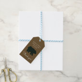 Étiquette de cadeau personnalisée Ourse Rustique (Avec de laficelle)