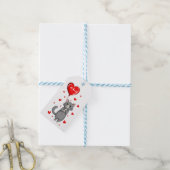 Étiquette de cadeau personnalisée pour chat avec n (Avec de laficelle)