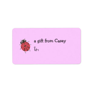 Étiquette de cadeau personnalisée - thème coccinel
