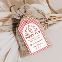 Étiquette de cadeau pour Baby Shower Barbecue BBQ