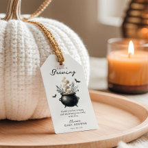 Étiquette de cadeau pour Baby Shower Halloween 'Un
