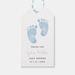 Étiquette de cadeau pour Baby Shower Pieds de bébé