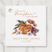 Étiquette de cadeau pour bébé petite citrouille (Devant)