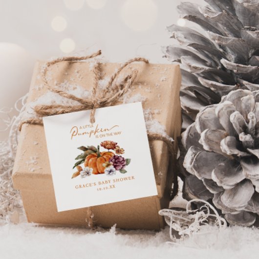 Étiquette de cadeau pour bébé petite citrouille
