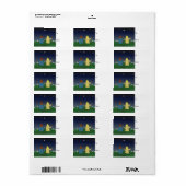 Étiquette de cadeau pour bergers dans le champ (Feuille entière)