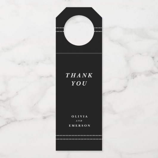 Étiquette de cadeau pour bouteille de mariage, Cla (Devant)