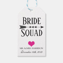 ÉTIQUETTE DE CADEAU POUR CORTÈGE DE MARIÉE BRIDE S