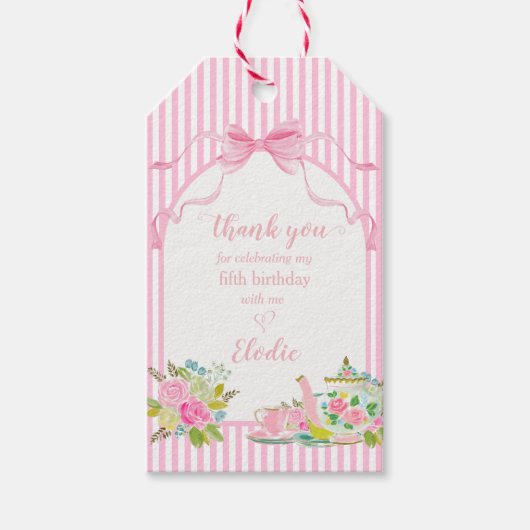 Étiquette de cadeau pour fête d'anniversaire à fle (Devant)