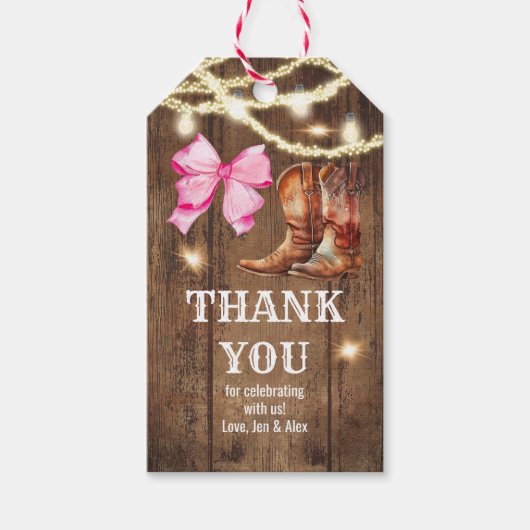 Étiquette de cadeau pour la fête de révélation du (Devant)