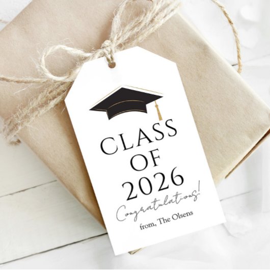 Étiquette de Cadeau pour la Promotion Moderne de 2