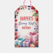 Étiquette de cadeau pour le premier anniversaire d (Devant)