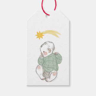 étiquette de cadeau pour l'Enfant Jésus